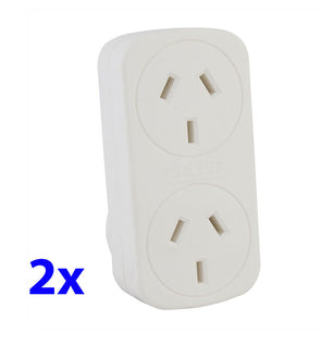 Arlec Vertical Double Adapter 2 Pack - TheITmart