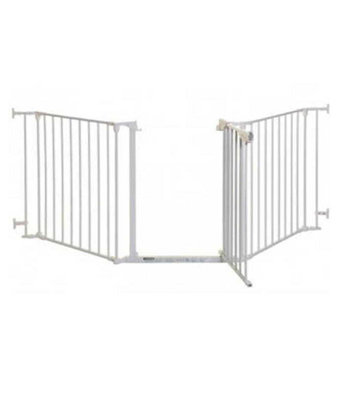 Dreambaby Newport Adapta-Gate/3 Panelled Gate/Both Way Swing/Easy Latch - White - TheITmart