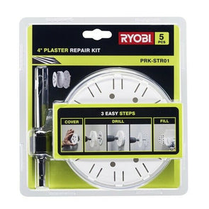 RYOBI 5pcs 4" Plaster Repair Kit for Up to 4 Inches Wide Holes in 3 Easy Steps - TheITmart