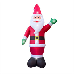 Giant 4m Inflatable Greeting Santa 12 LED Lights/Self Inflates In/Outdoor Festiv - TheITmart