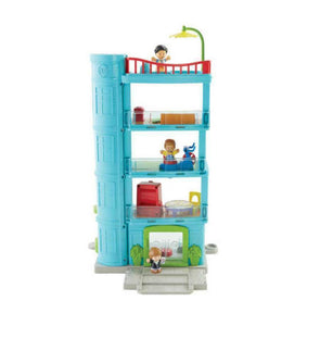 Fisher-Price Little People Friendly People Place  5 Story Community Building - TheITmart