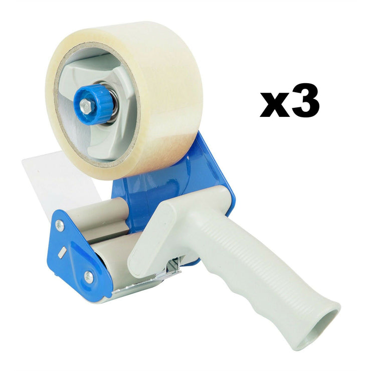 3pk Wrap & Move 48mm Tape Dispenser 6 Tape Rolls/Packing Kit/Moving Kit/Tape Gun - TheITmart