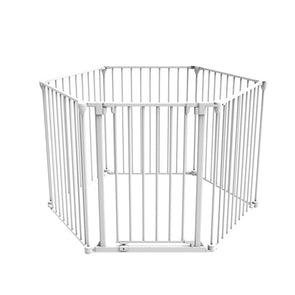 Perma Child Safety Playpen Barrier Multi-purpose 6 Panels 73-370cm W 75cm H Gate - TheITmart