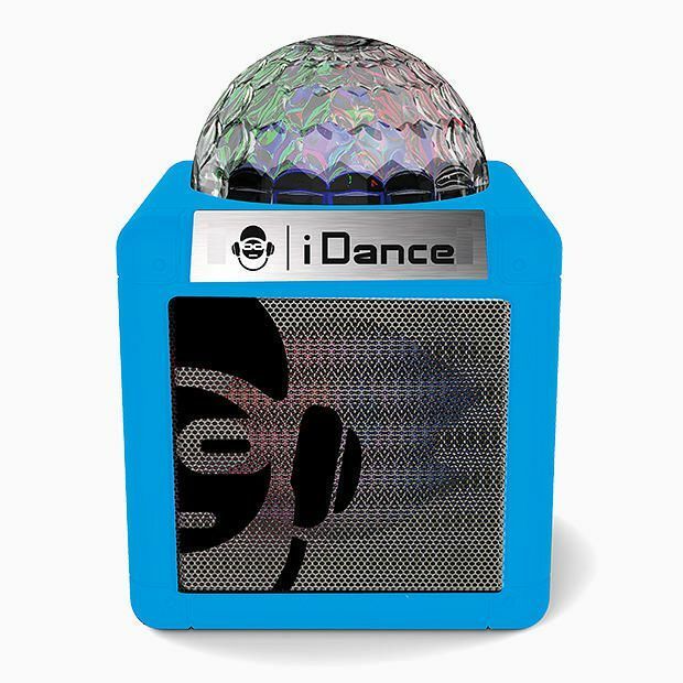 iDance Cube Bluetooth Party Speaker CN1/5W/Disco Ball/LED/Aux - Blue - TheITmart