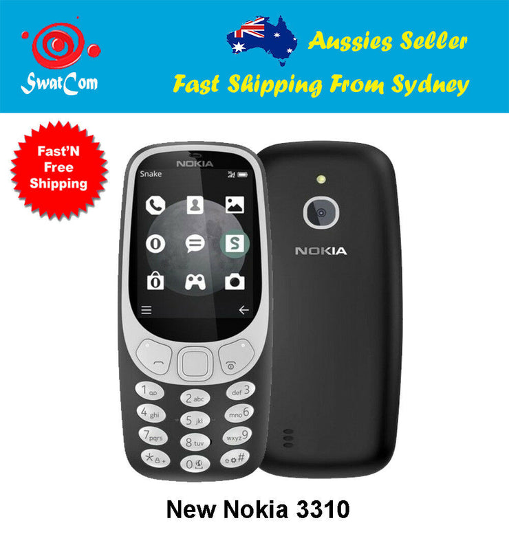 Nokia 3310 3G - Charcoal Aussie Stock with FM Radio Vodafone locked - TheITmart