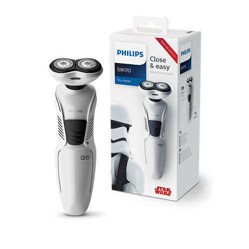 Philips SW170/04 Close & Easy Dry Shaver Starwars Stormtrooper Washable Recharge - TheITmart