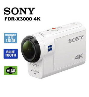SONY FDR-X3000/4K Ultra HD/Wi-Fi and GPS/Action Cam Camcorder - White - TheITmart