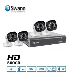 Swann DVR4-1580 Professional HD Security System with 4 Cameras - TheITmart