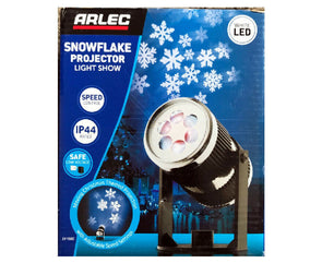 Arlec Snowflake Projector Light Show/LED/IP44 Rated/Speed Control/Low Voltage - TheITmart