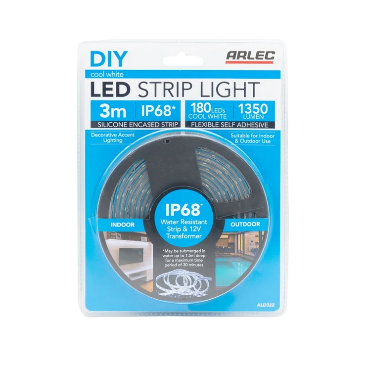 Arlec 3m IP68 LED Strip Light - White / Warm White