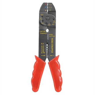 Supatool 30 Piece Crimping Plier Set With Terminals - Red & Black