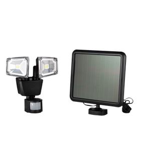 Click Solar LED Dual Security Light Black - QWSSL22