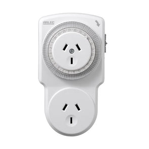 Arlec 24 Hour Twin Socket Timer PC722 - White