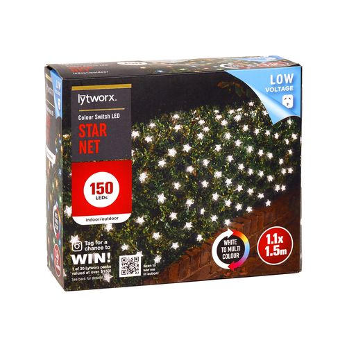 Lytworx 150 LED Colour Switch Star Net Light/1.1m x 1.5m Net Size