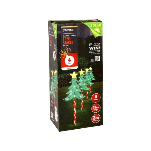 Lytworx 45.5cm Solar Tree Stake Lights - 4 Pack