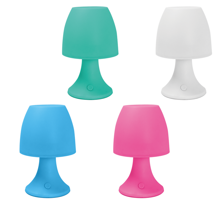 Luce Bella Mushroom LED Night Light in White, Pink, Turquoise or Blue Colours