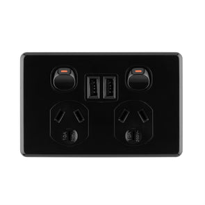 DETA X6 Double Power Point With Dual USB Charger