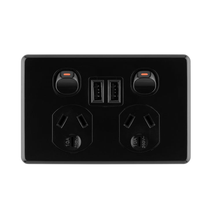 DETA X6 Double Power Point With Dual USB Charger