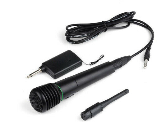 2 in 1 Handheld Microphone Mic Receiver System Wired or Wireless