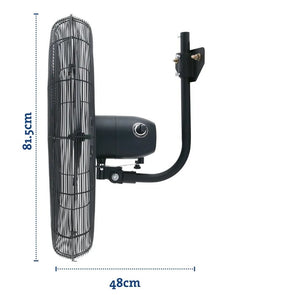 Arlec 75cm Black Industrial Wall Fan