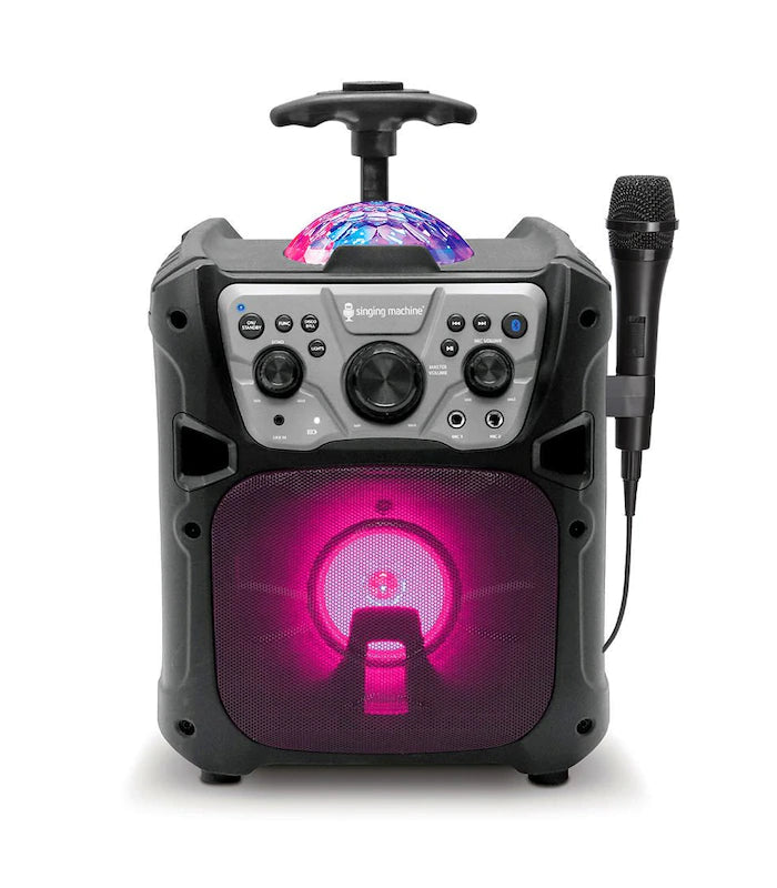 Singing Machine Fiesta Go Karaoke with Disco Ball and Speaker Bluetooth & AUX
