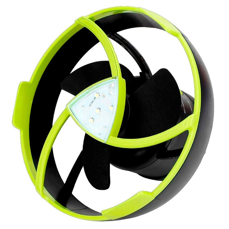 Tent Fan with Light Matte Black & Green - GS811005