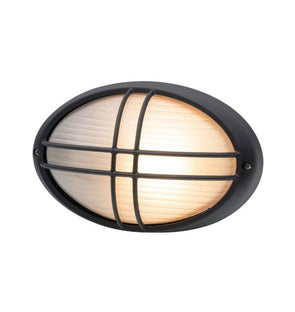 Arlec Large Kent Oval Bunker Light - Black