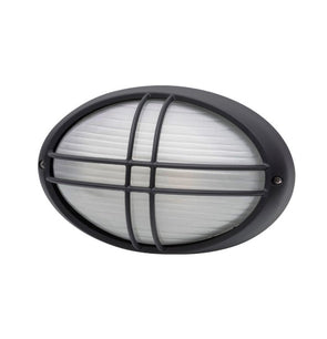 Arlec Large Kent Oval Bunker Light - Black