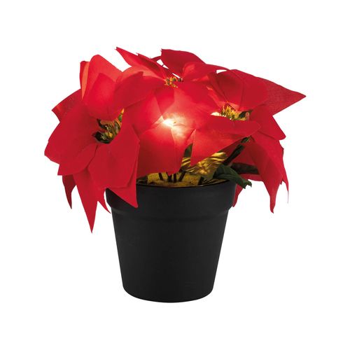 Arlec 3 LED Poinsette Flower Pot Light Battery Operated