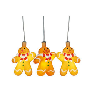 Arlec 3 Pack Battery Operated LEDs Christmas Gingerbread Hanging Figures