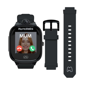 Moochies MW12BLK 4G Smartwatch Phone for Kids - Black