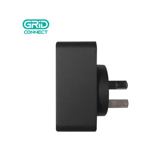 Arlec Black Grid Connect Smart Plug In Socket With Energy Meter - PC191BKHA