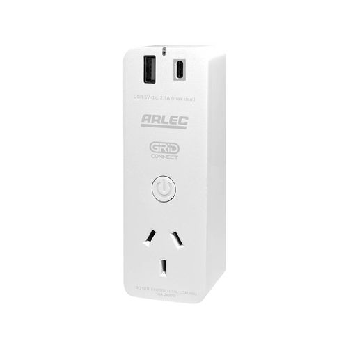 Arlec Grid Connect Smart Plug In Socket With USB - PC192HA