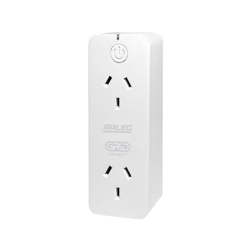 Arlec Grid Connect Smart Plug In Twin Socket With Energy Meter And Surge Protection