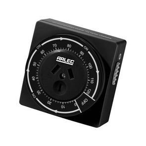 Arlec Black 2 Hour Compact Countdown Timer PC900BK/Compact design Suits Narrow Spaces