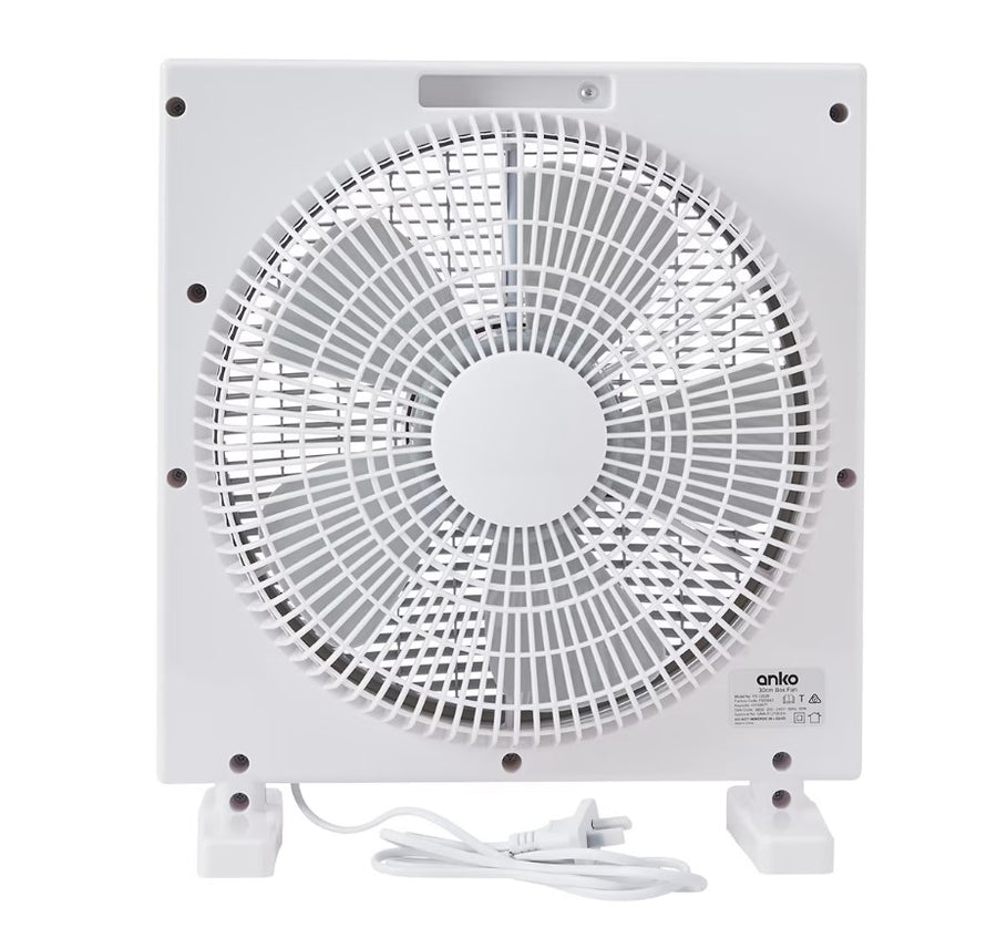 Ottimo Box Fan Anko 30cm Box Fan / 3-speed settings / White – TheITmart