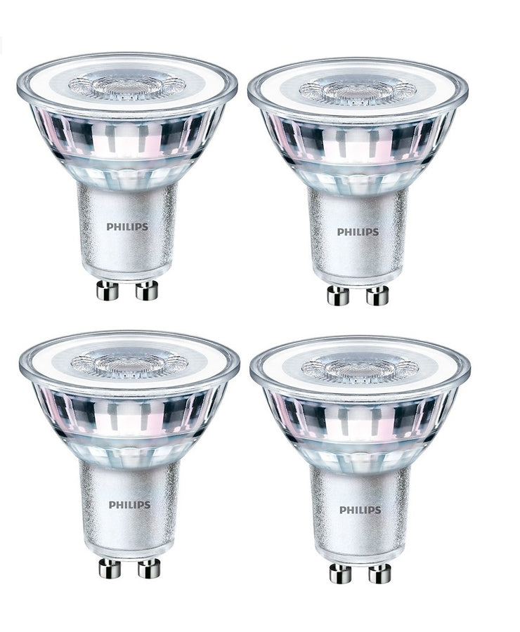 Philips 4 pack 4.6w GU10 LED Globe - Cool White