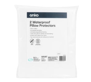 2 Pack Waterproof Pillow Protectors/Fits Most Pillows