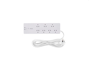 Arlec 7 Outlet White Powerboard With Wi-Fi Range Extender