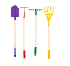 Kids 4 Piece Colourful Garden Tool Set/ Suitable for Ages 5+ Years