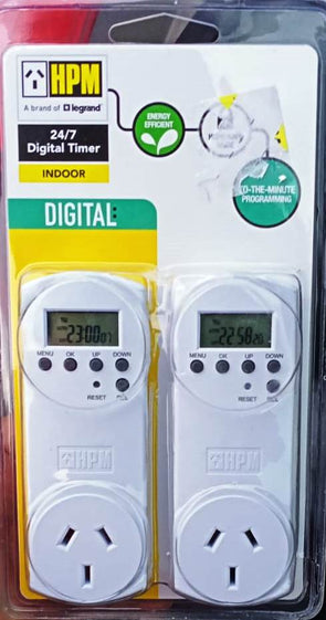 HPM 24/7 Slimline Digital Timer - 2 Pack /D817SLIMTPDP