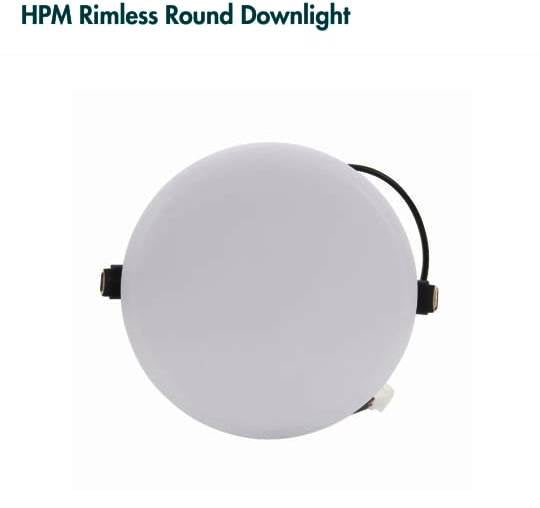 HPM Rimless Round Downlight - 1150 Lumens/ 30,000 Hours Lifespan