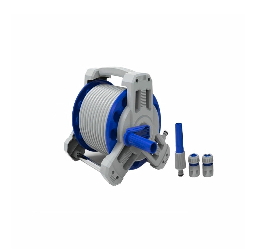 Aqua Systems Hose Reel Set Ts8017 15m x 12mm / Integrated Carry Handl