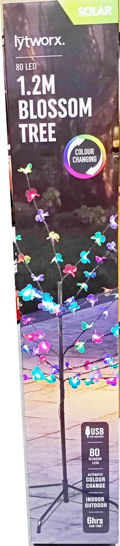 Lytworx 1.2m 80 LED Colour Changing Solar Blossom Tree