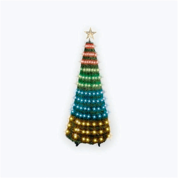 Mirabella Festive Novelty 1.5m Multi Colour Flashing Tinsel Pop-up Tree