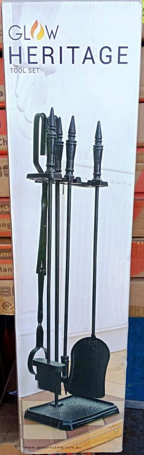 Glow Heritage 4 Pc Fireplace Tool Set