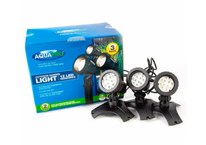 Aquapro Submersible Pond Light Kit  12 Led Warm White -3 Pack