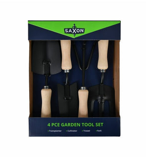 Saxon 4 Piece Garden Tool Set - BUN-609175 / Ideal for Home & Garden