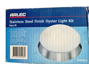 Arlec Stainless Steel Finish Oyster Light Kit