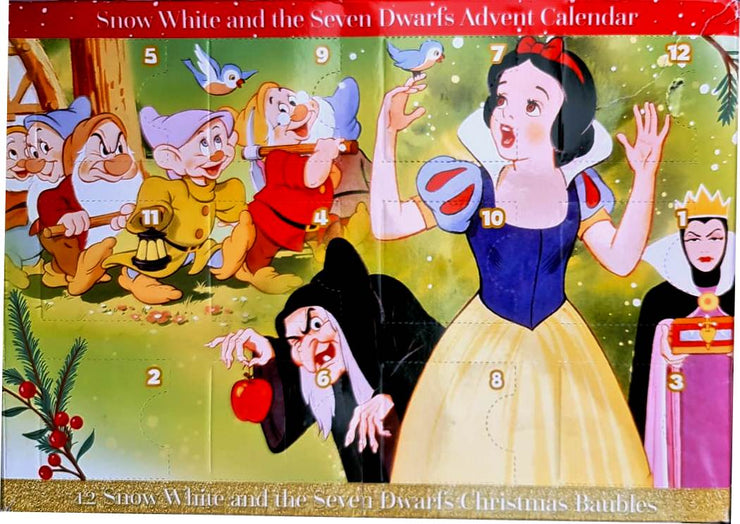 Snow White and The Seven Dwarfs 12 Bauble Advent Calendar
